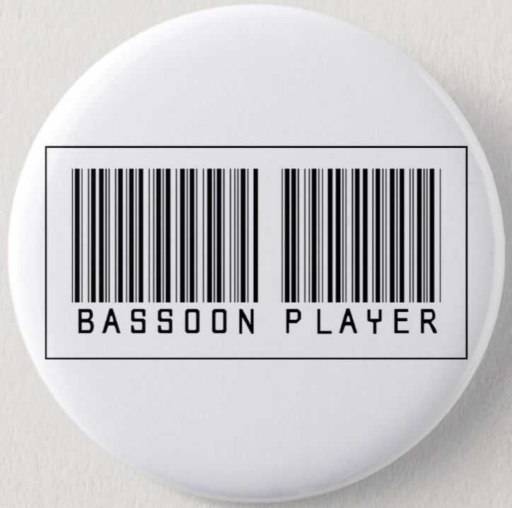 Bassoon Button Badge